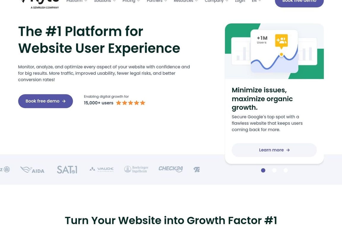 Ryte affiliate program signup page