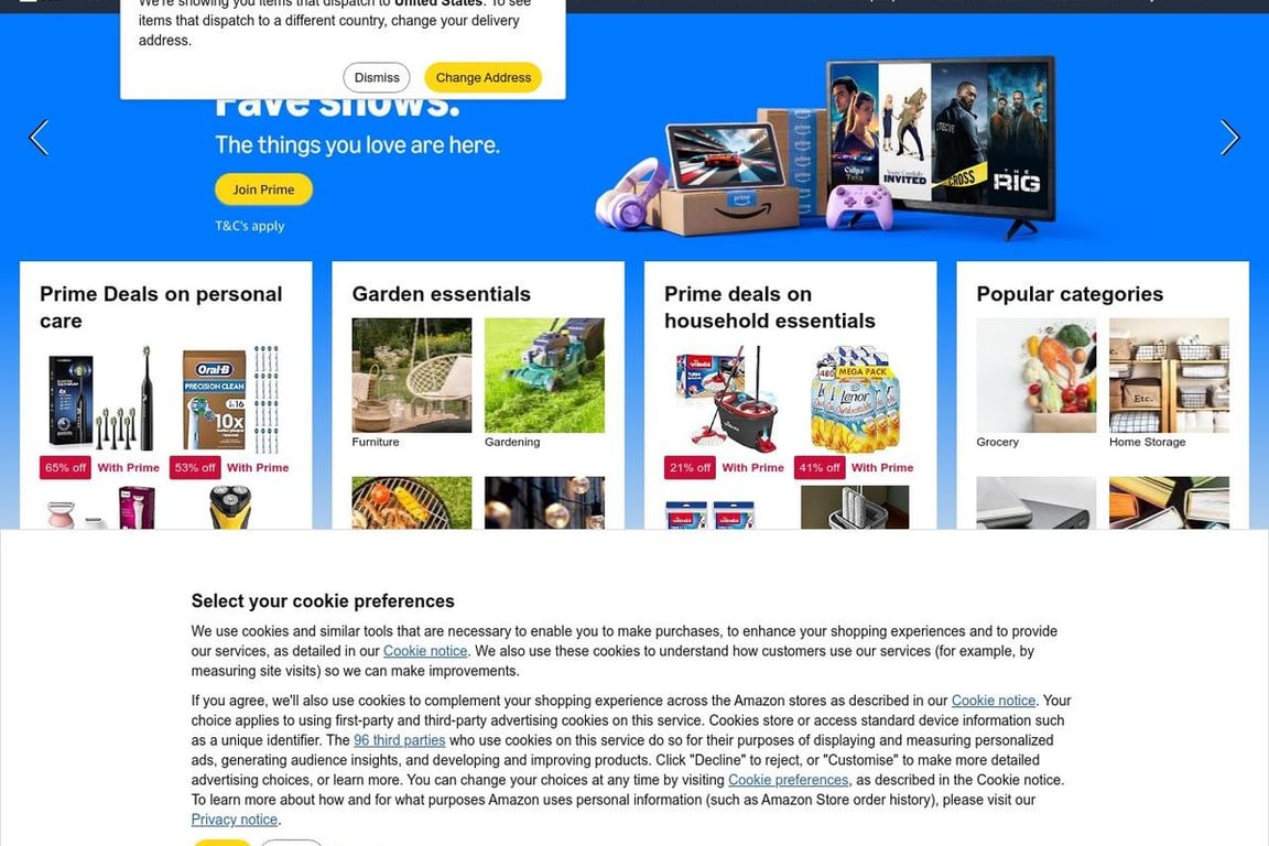 Amazon Business homepage