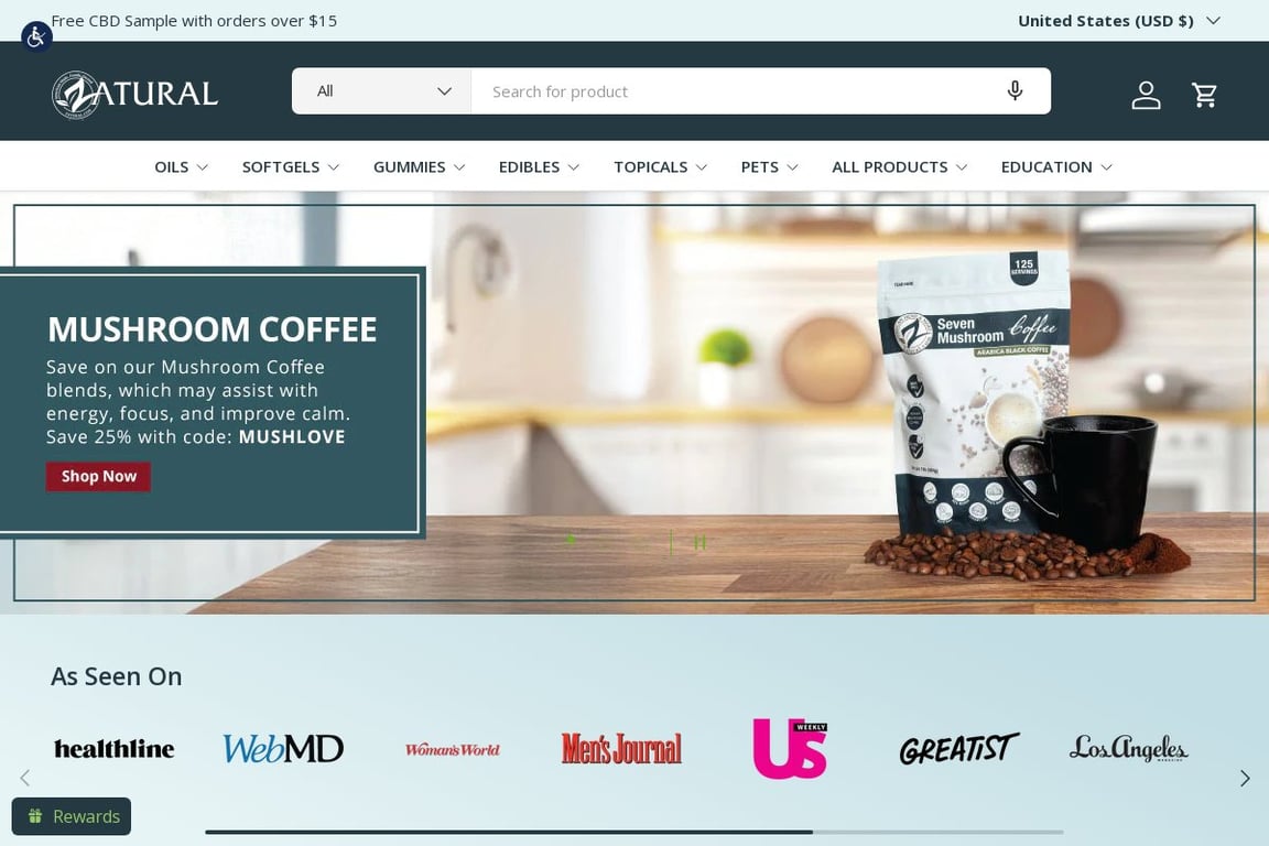 Zatural homepage