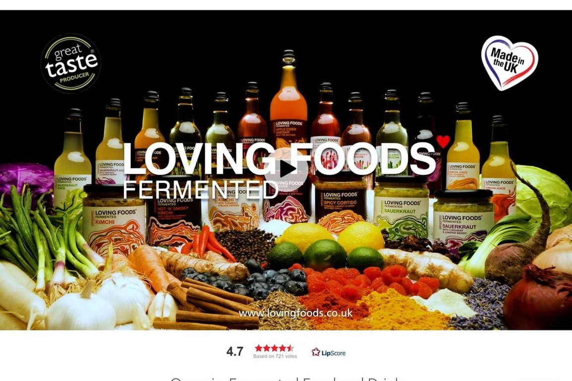 Loving Foods homepage