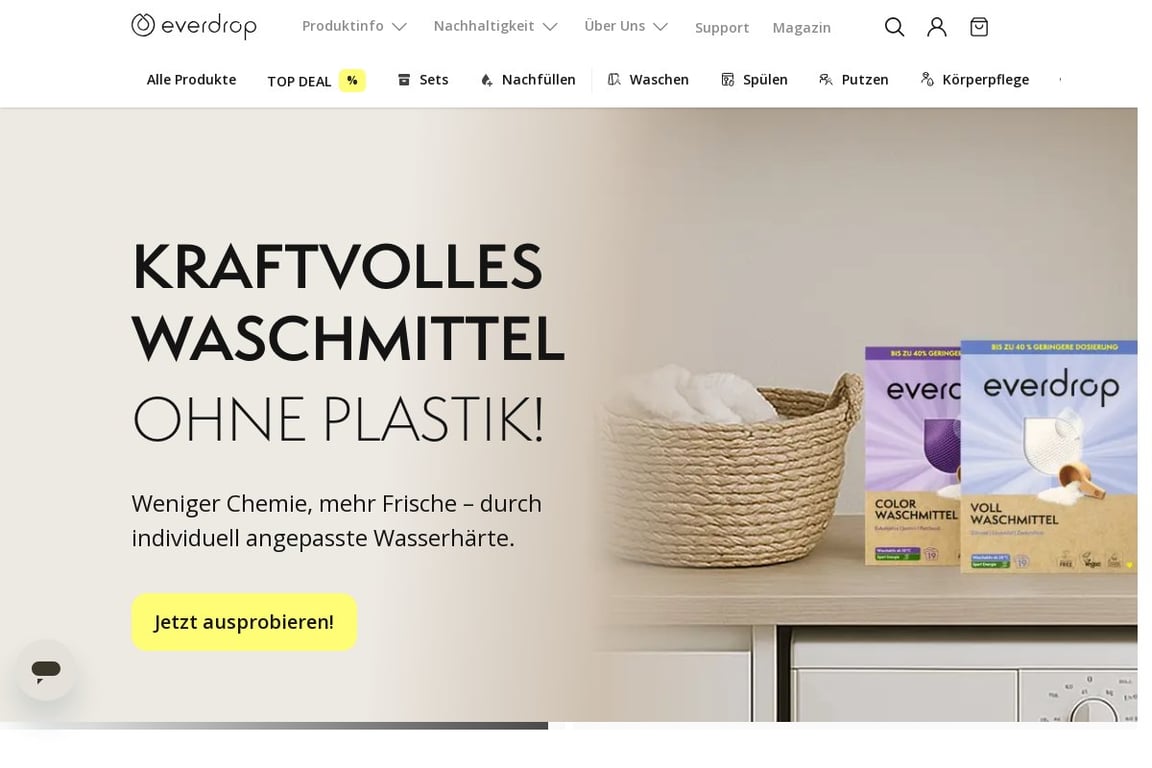 everdrop homepage
