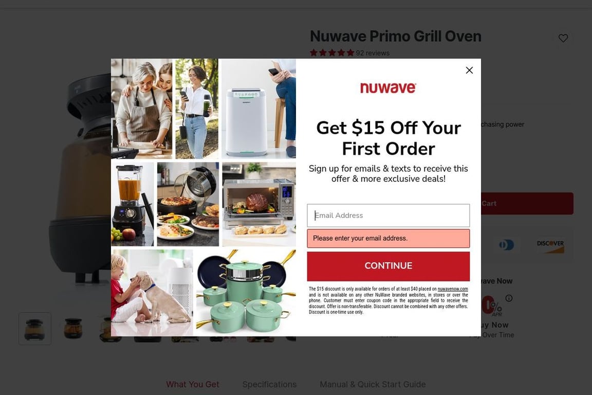 NuWaveOven homepage