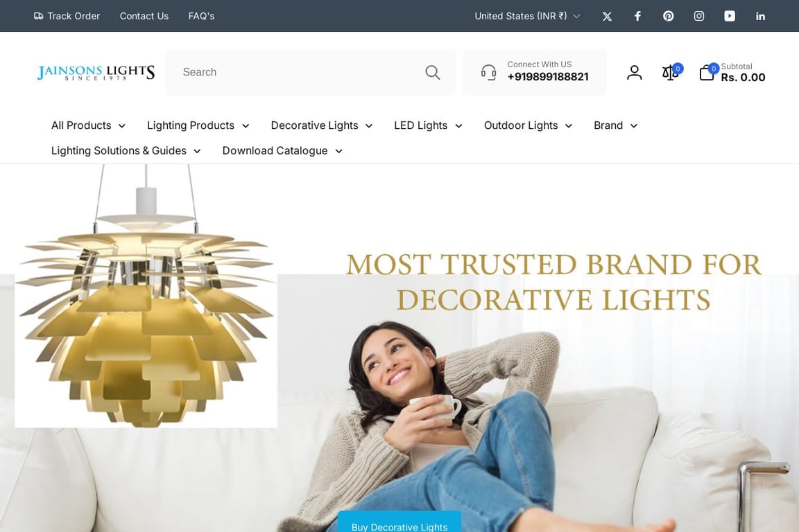Jainsons Lights P. Ltd homepage