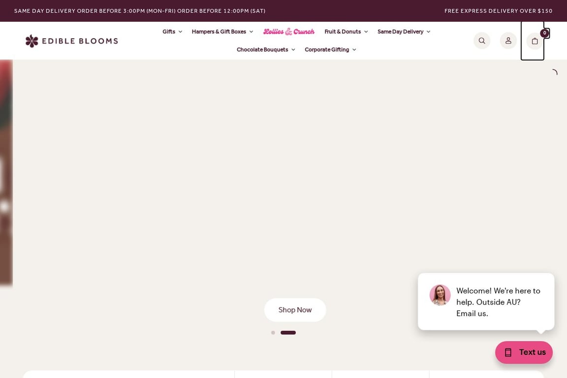 Edible Blooms UK homepage