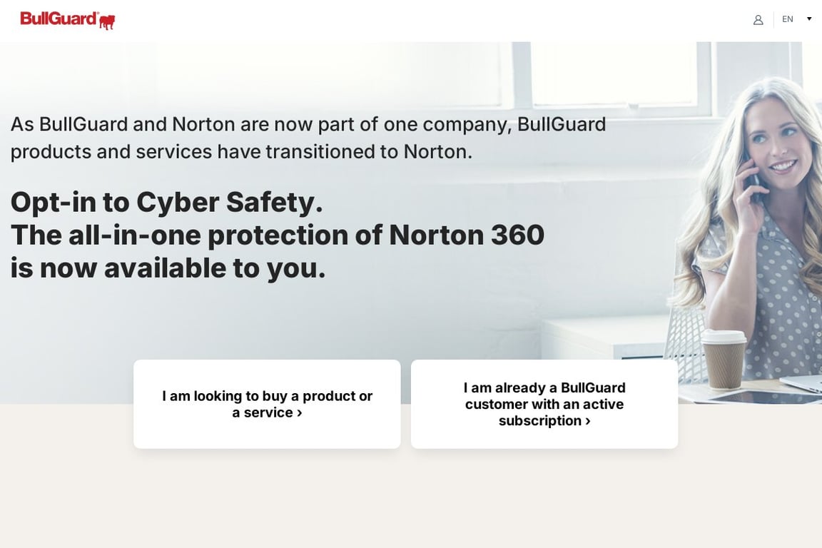 BullGuard homepage