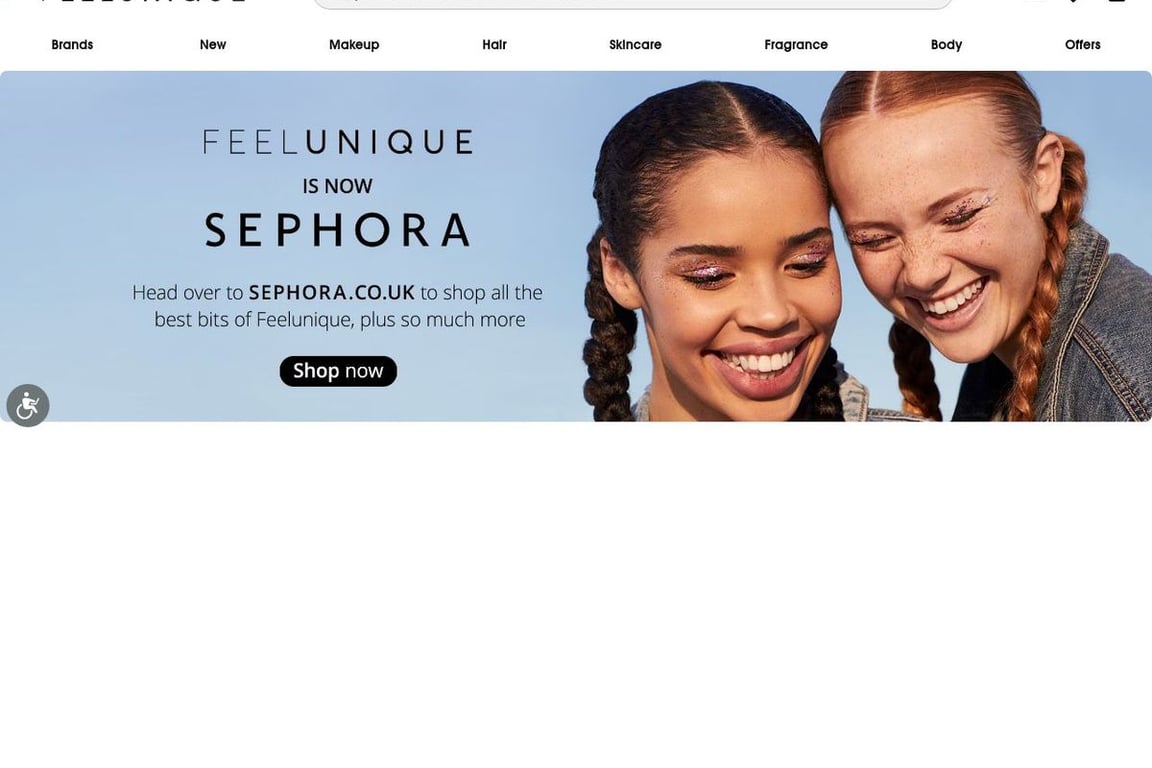 Feelunique UK homepage