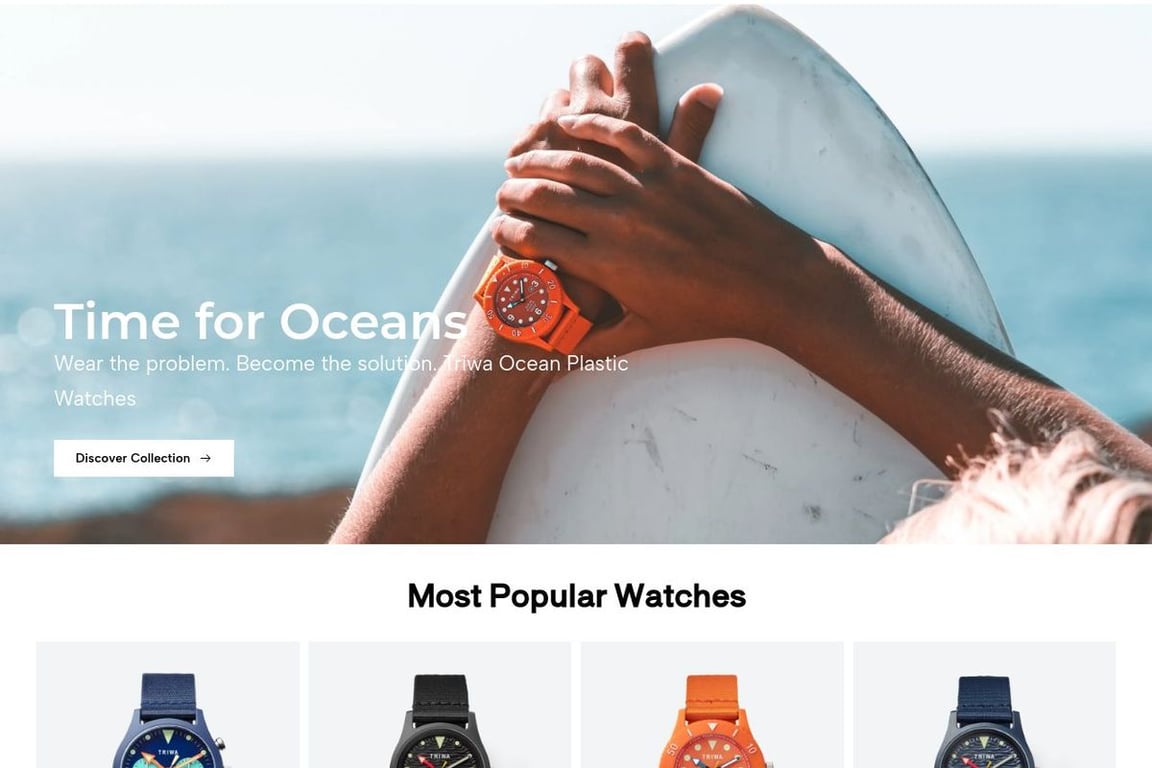 Triwa homepage