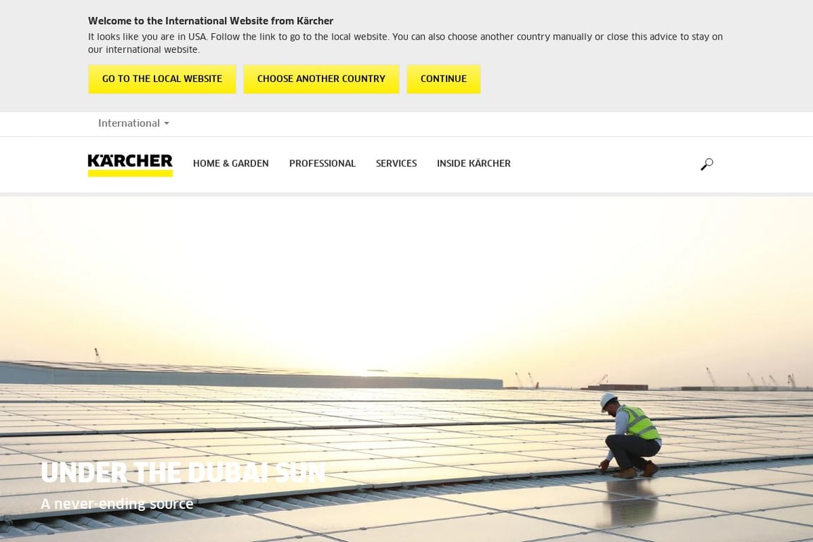 Krcher UK homepage