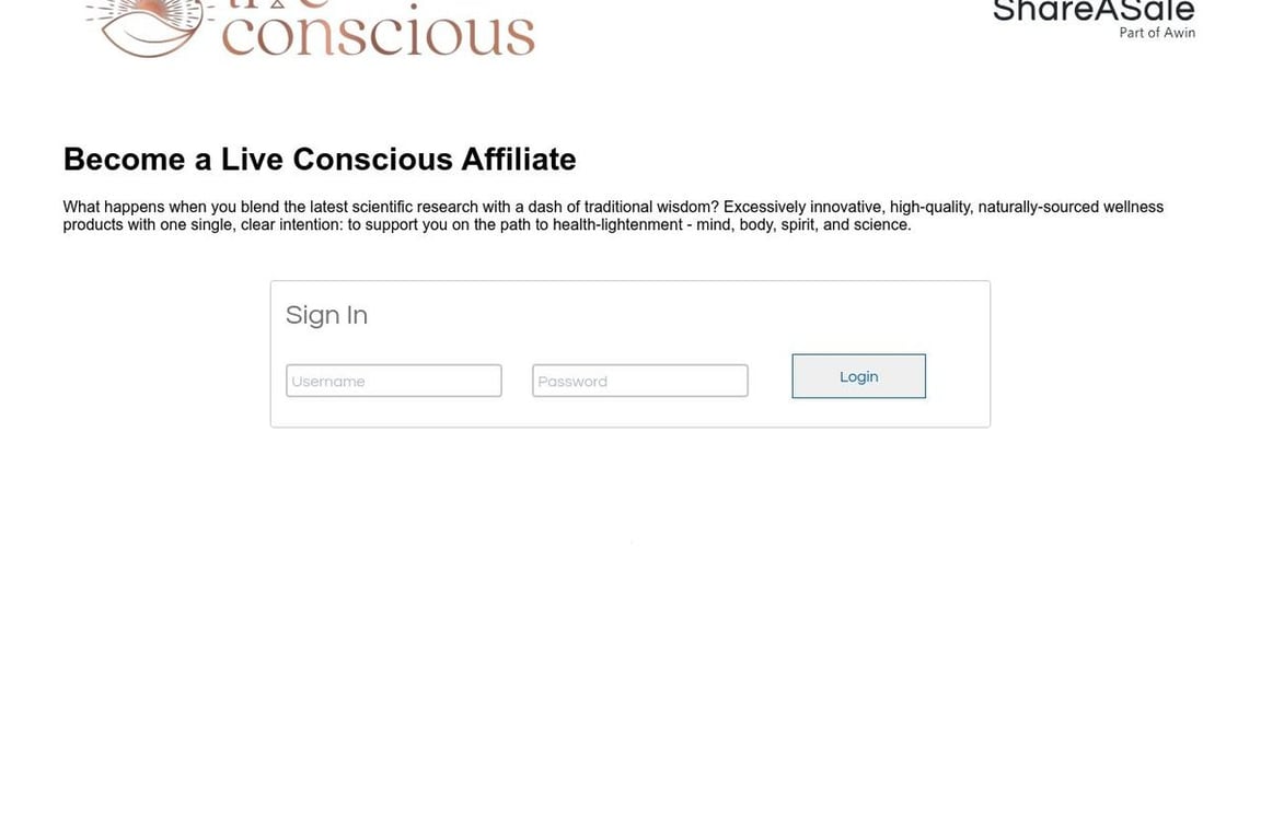 LiveWell Labs affiliate program signup page