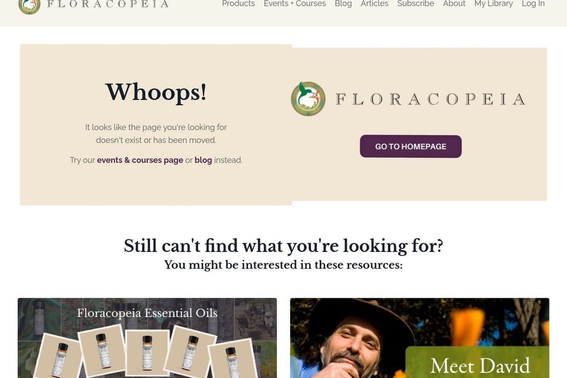 Floracopeia affiliate program signup page