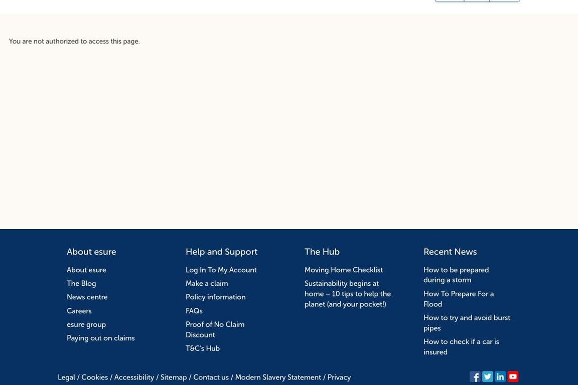 Esure Car Insurance affiliate program signup page