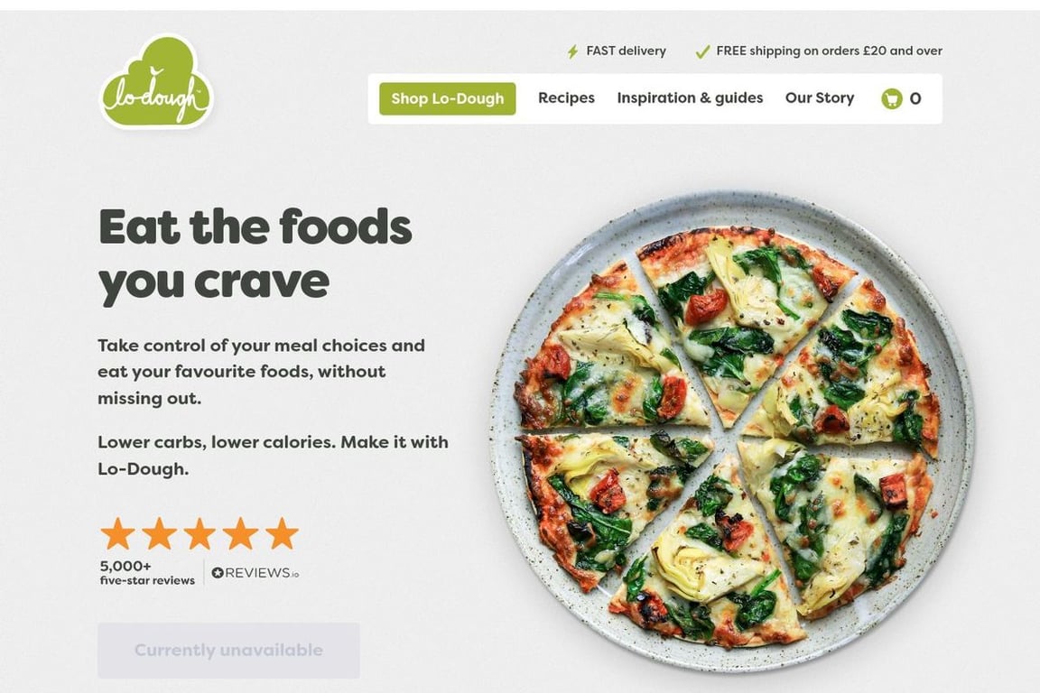 Lo-Dough homepage