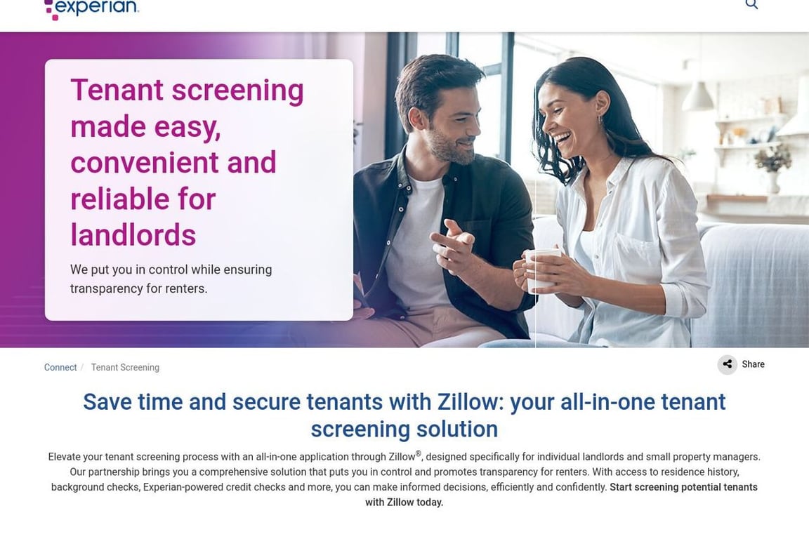 Experian affiliate program signup page