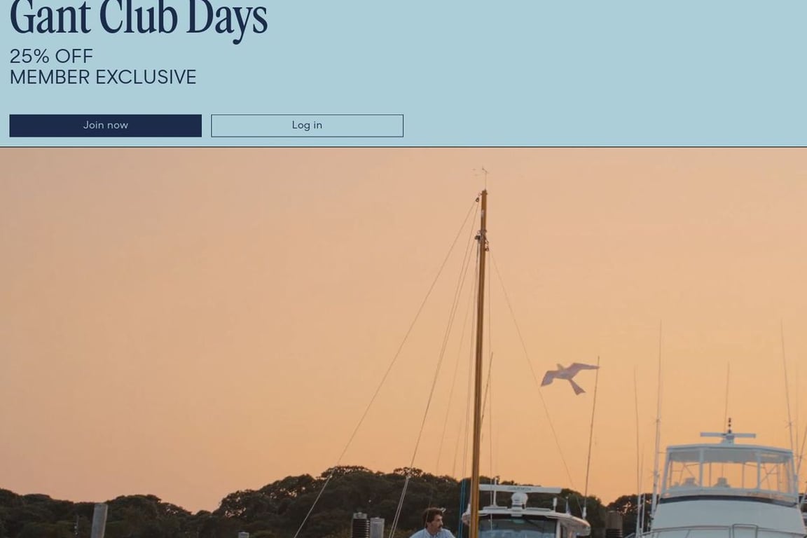 GANT homepage