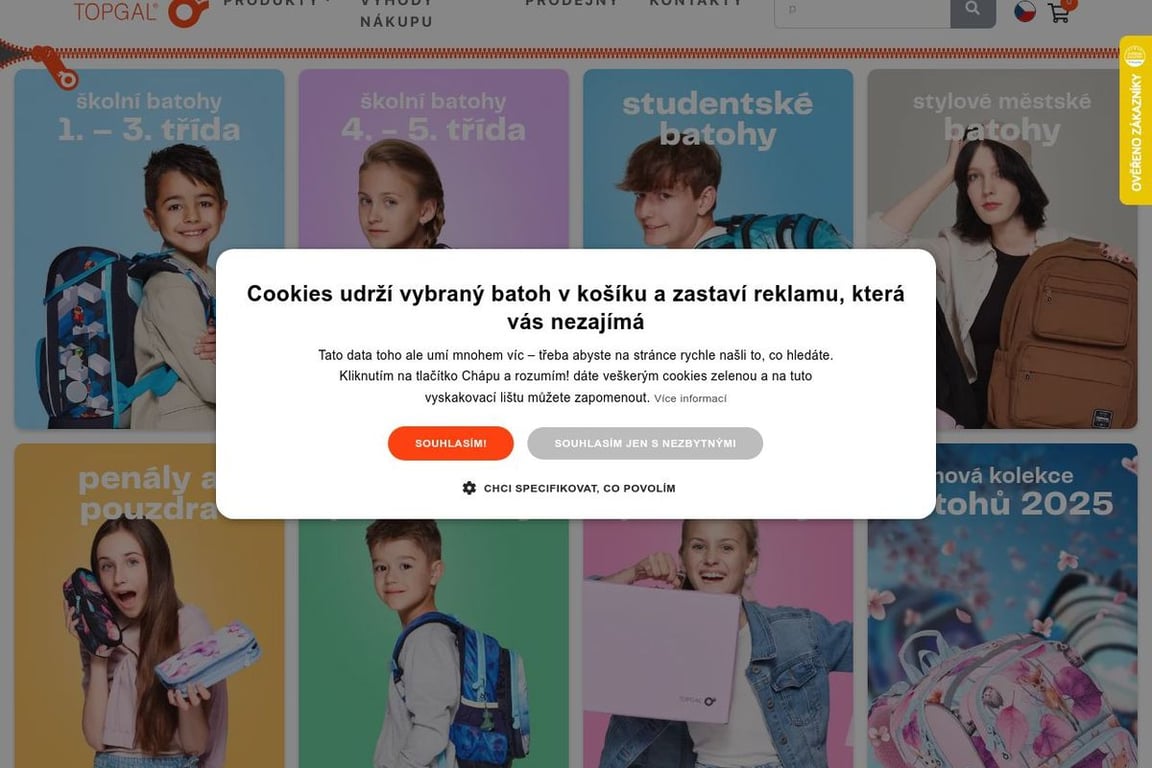 Topgal homepage