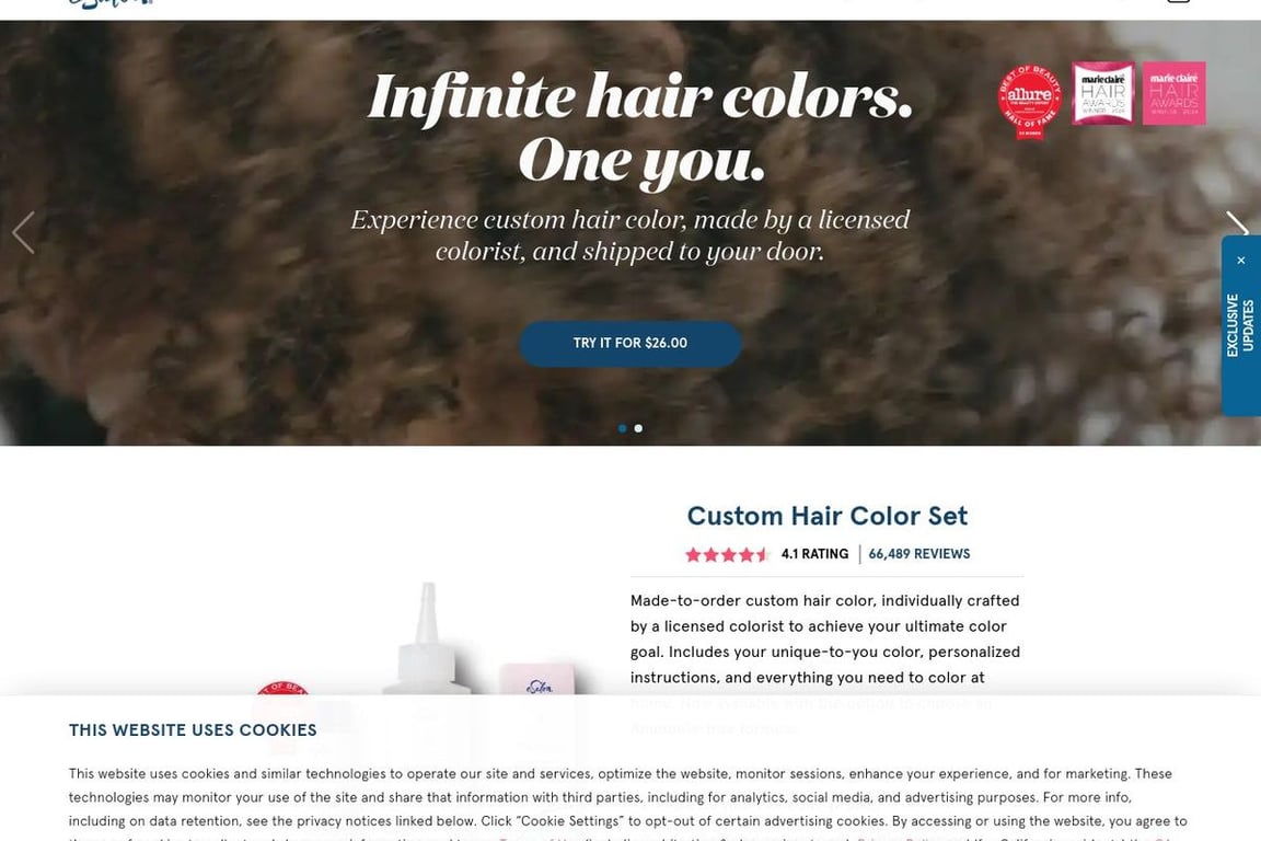 ESalon homepage