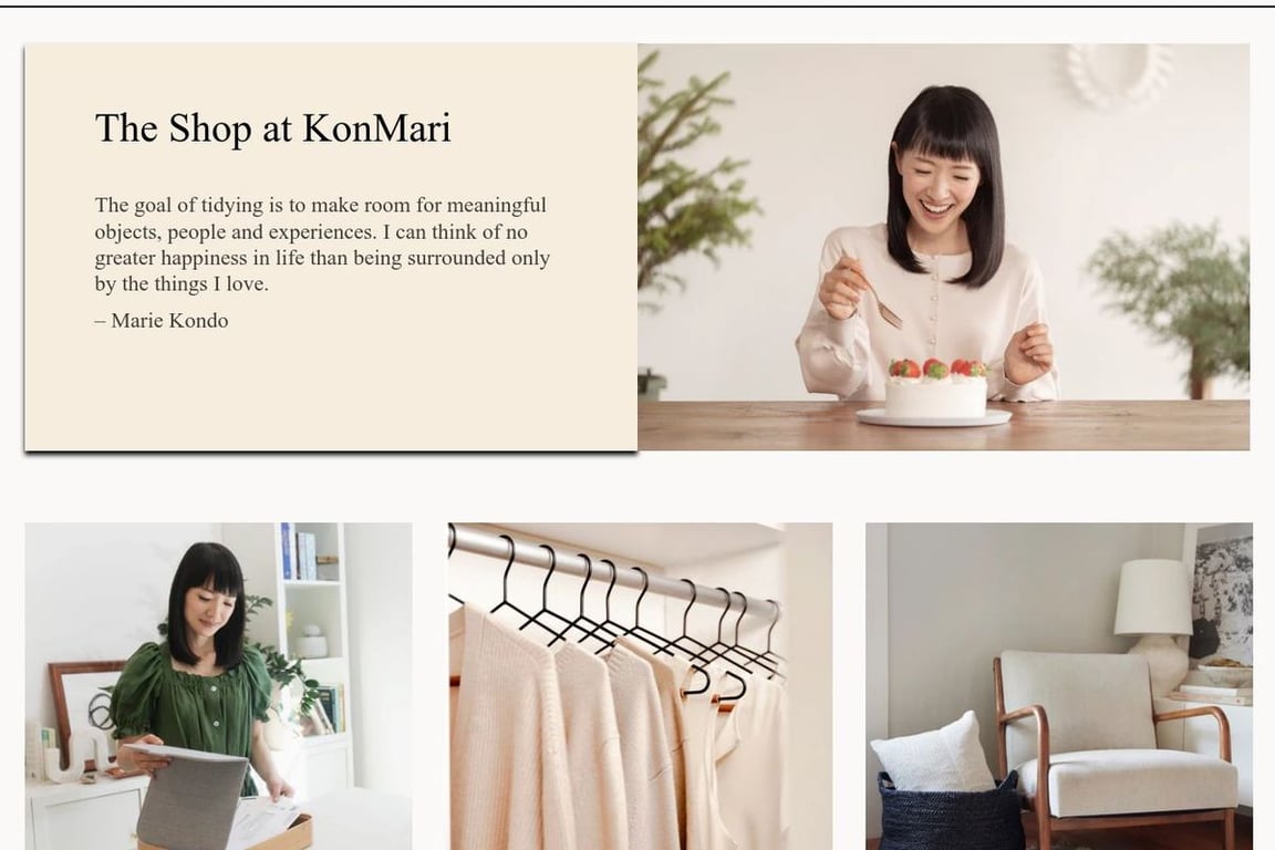 KonMari homepage