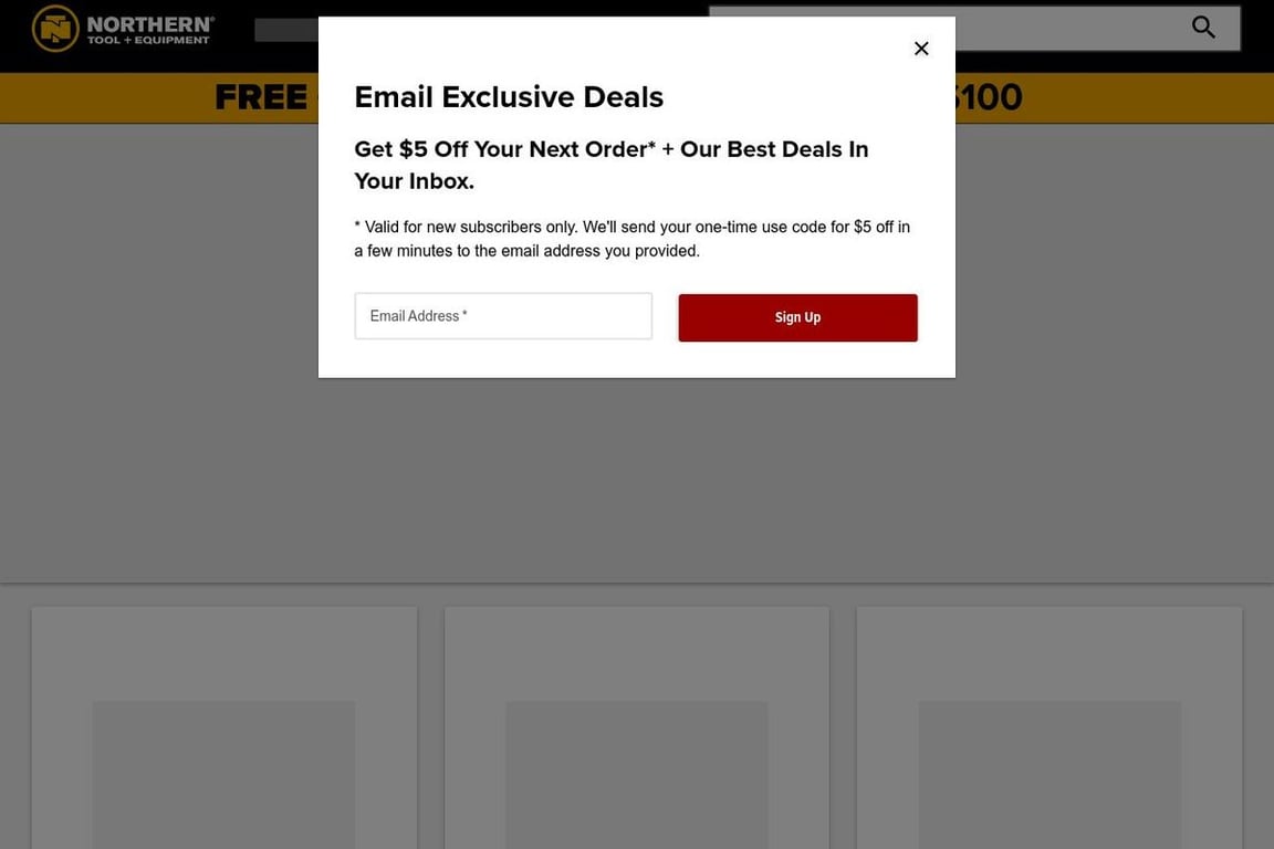 Northerntool homepage