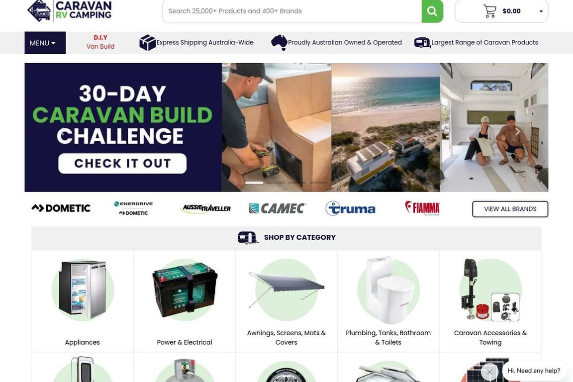 Caravan RV Camping homepage