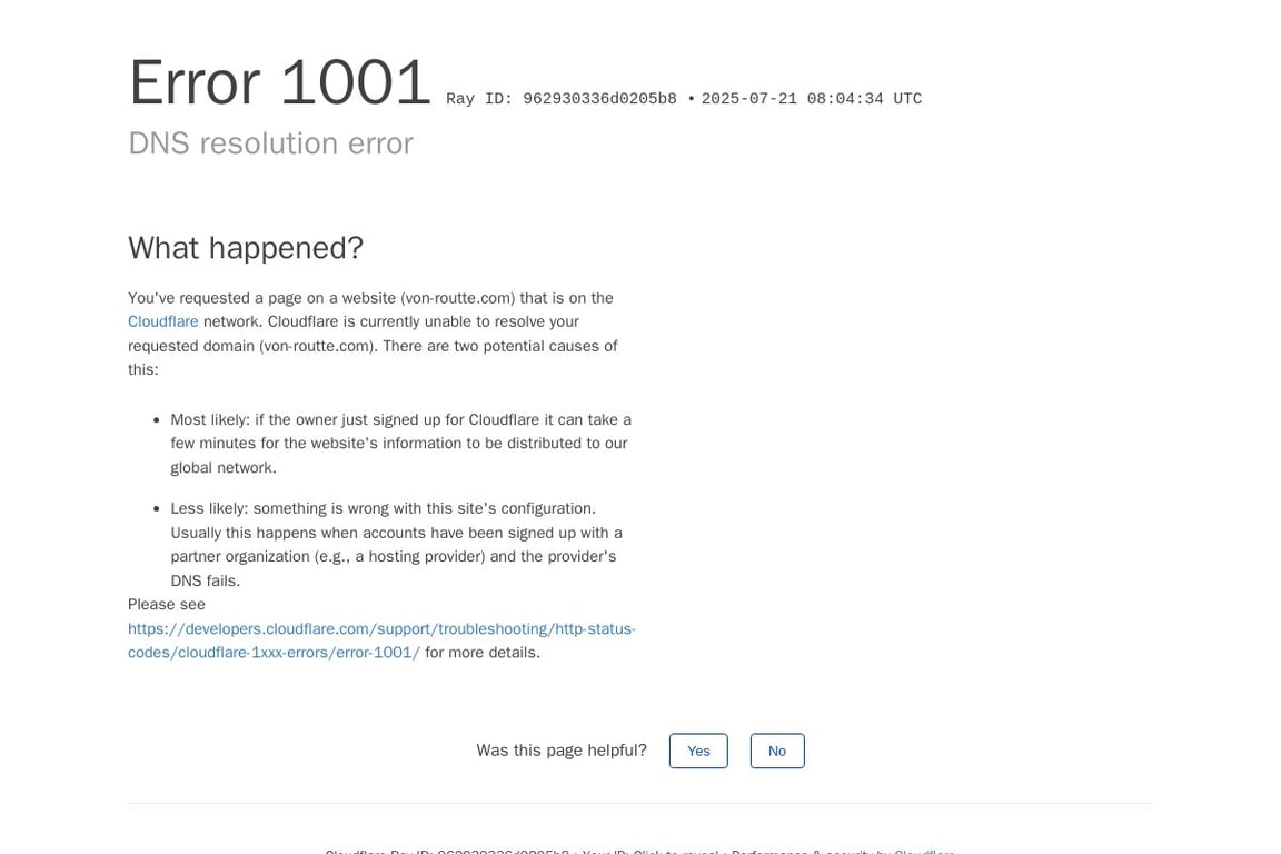 Von-Routte homepage