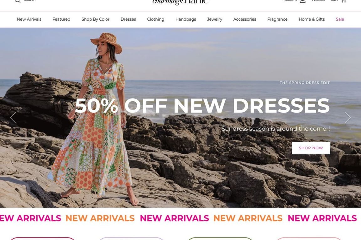 Charming Charlie homepage