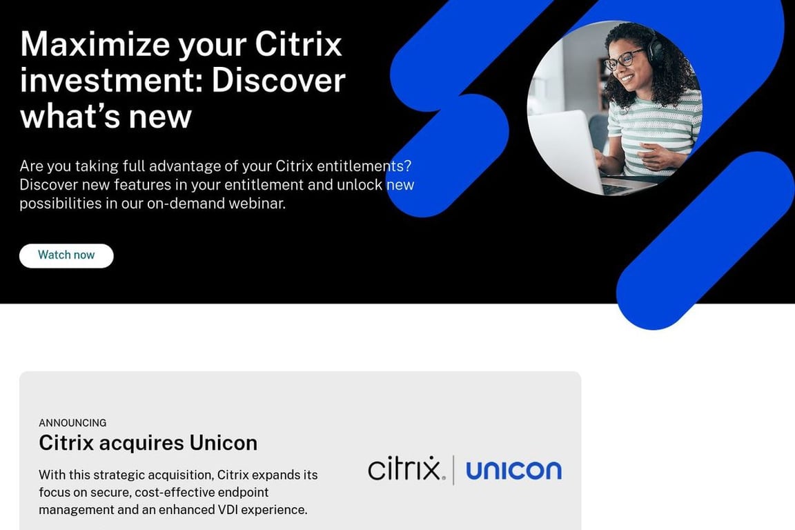 Citrix homepage