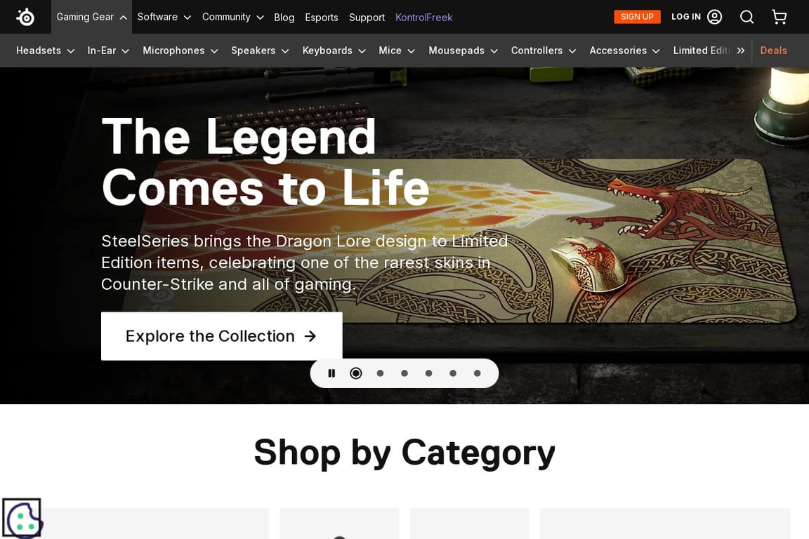 Steelseries homepage