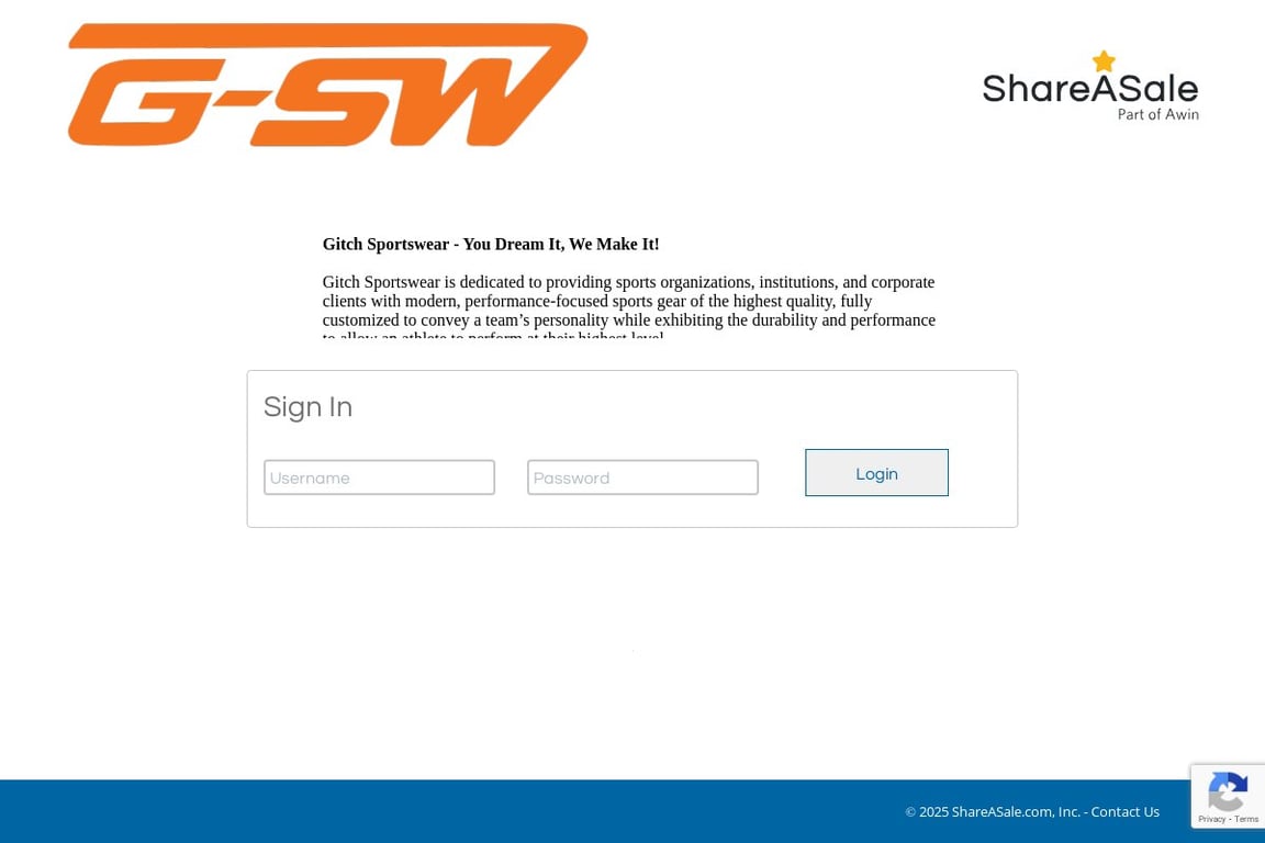 GSW Coverings affiliate program signup page
