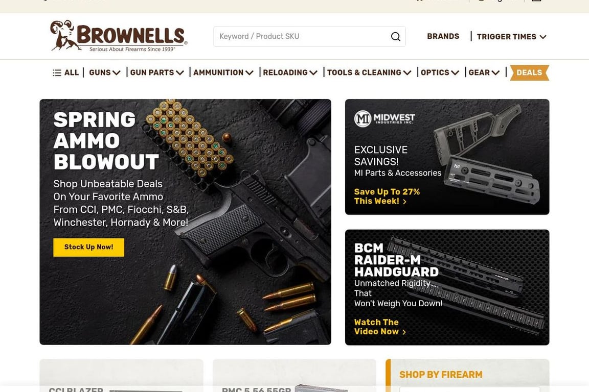 Brownells homepage