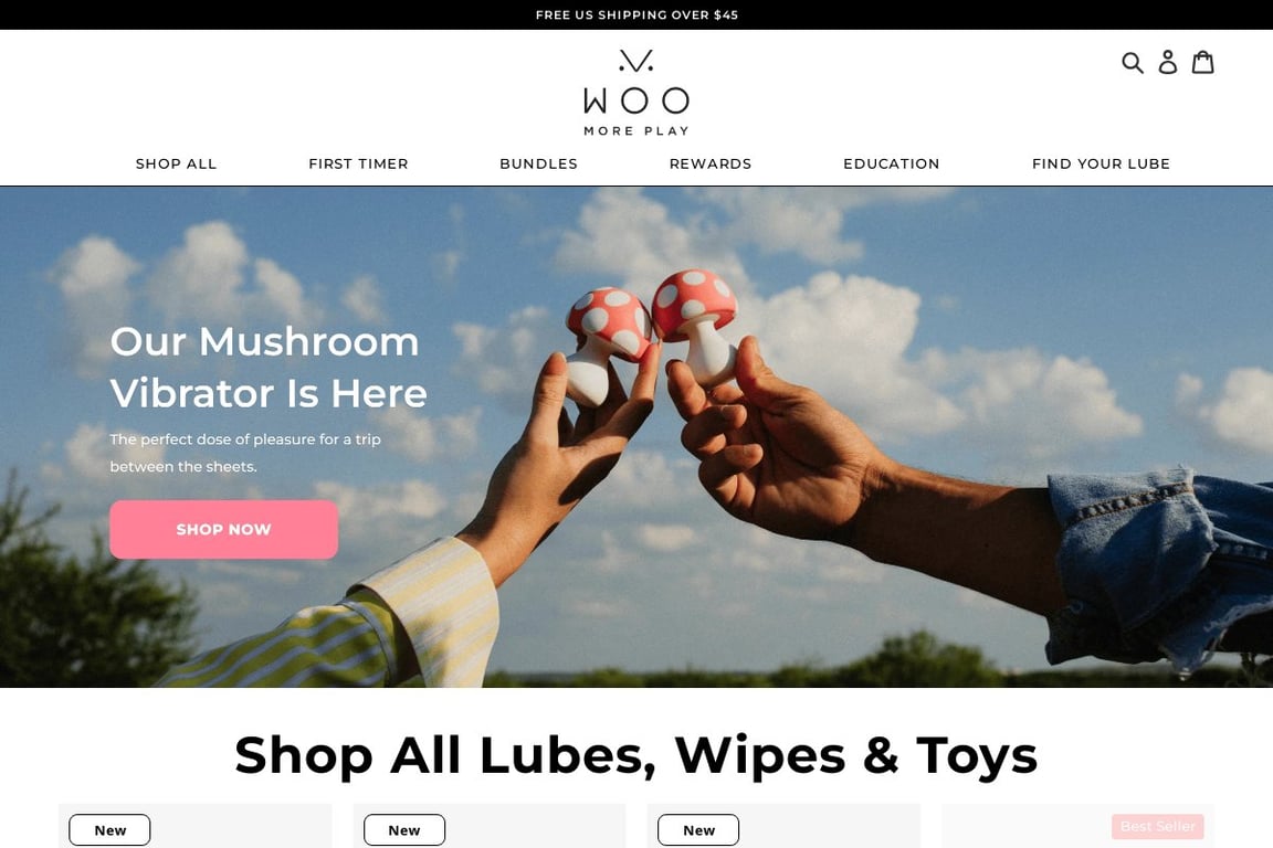WOO More Play homepage