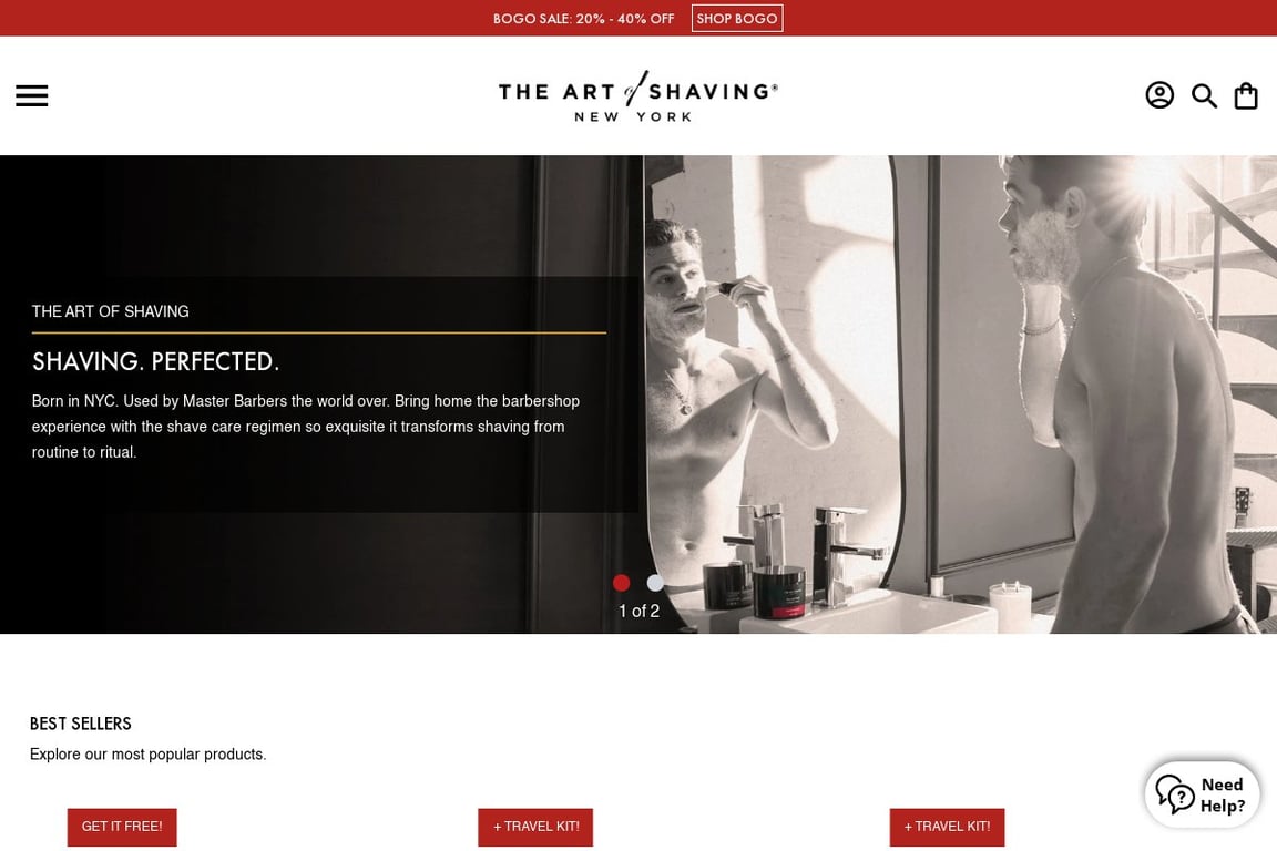 The Art of Shaving homepage