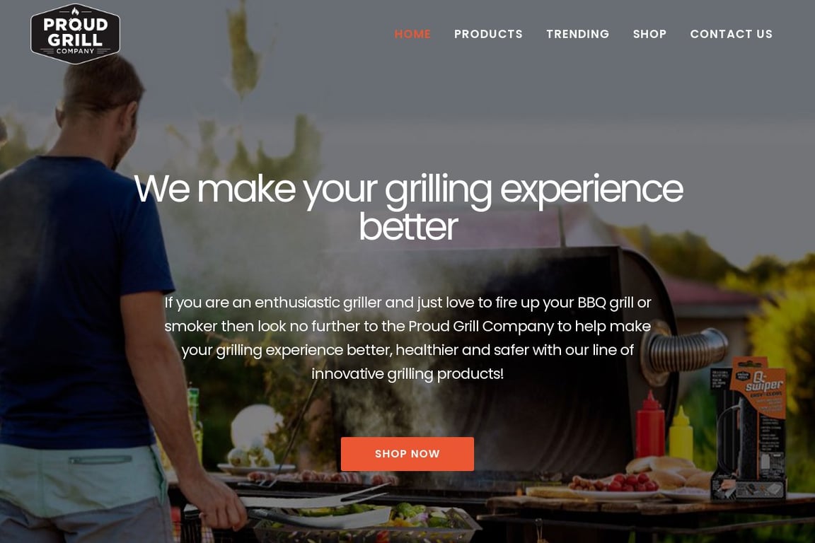 Proud Grill homepage