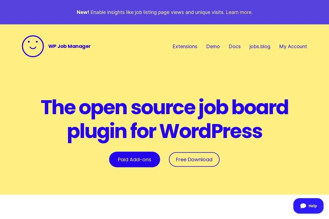 WP Job Manager homepage