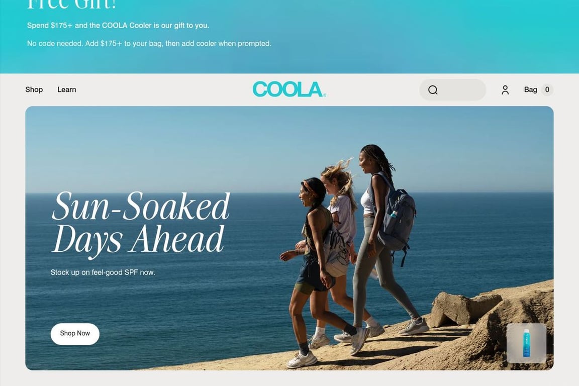Coola homepage