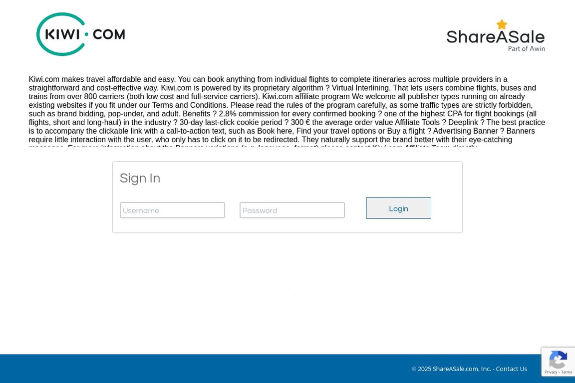 Syndic affiliate program signup page
