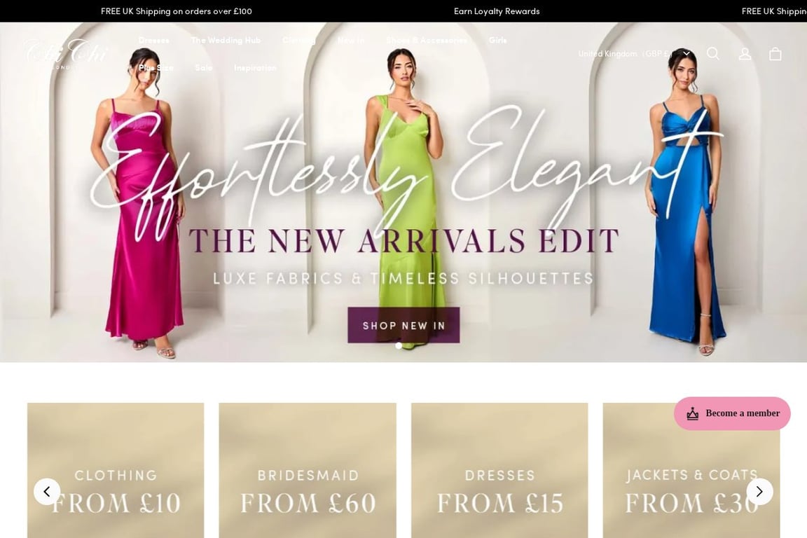 Chi Chi London homepage