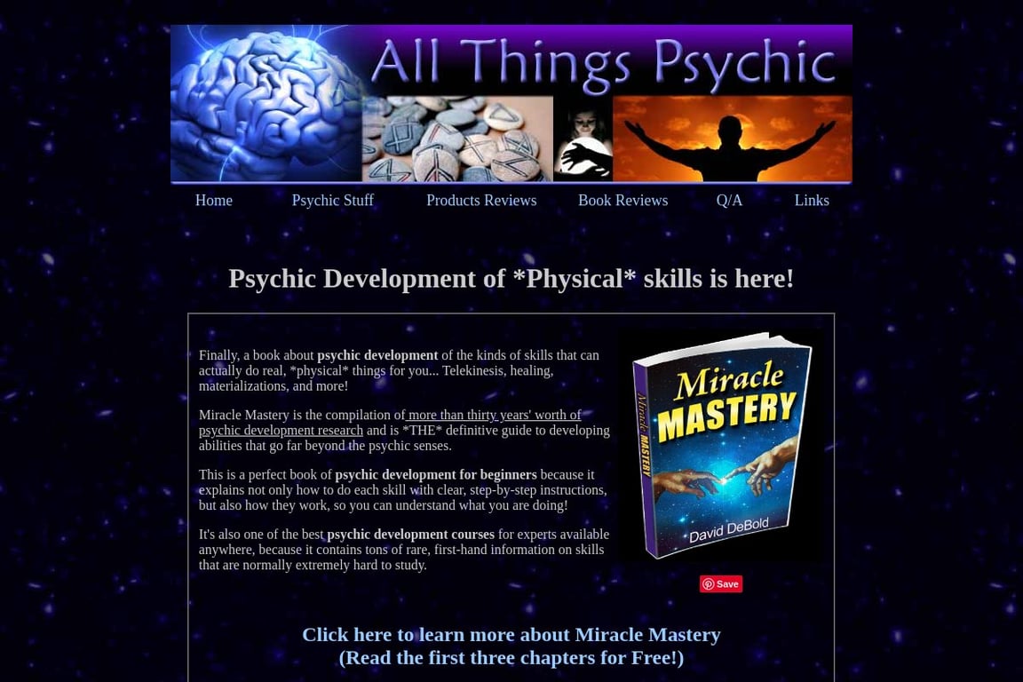 Miracle Mastery homepage