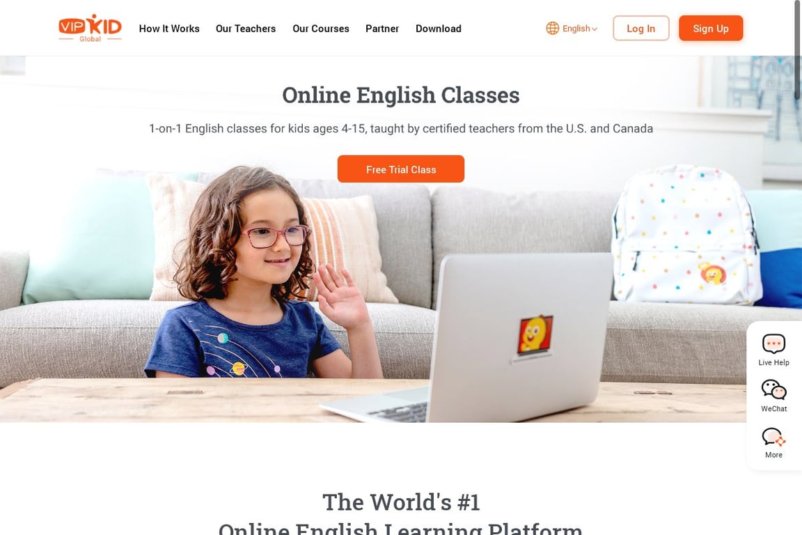 VIPKid homepage