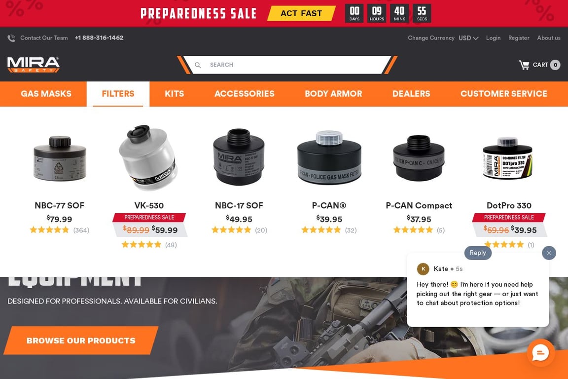 MIRA Safety homepage