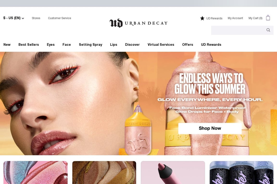 Urban Decay homepage