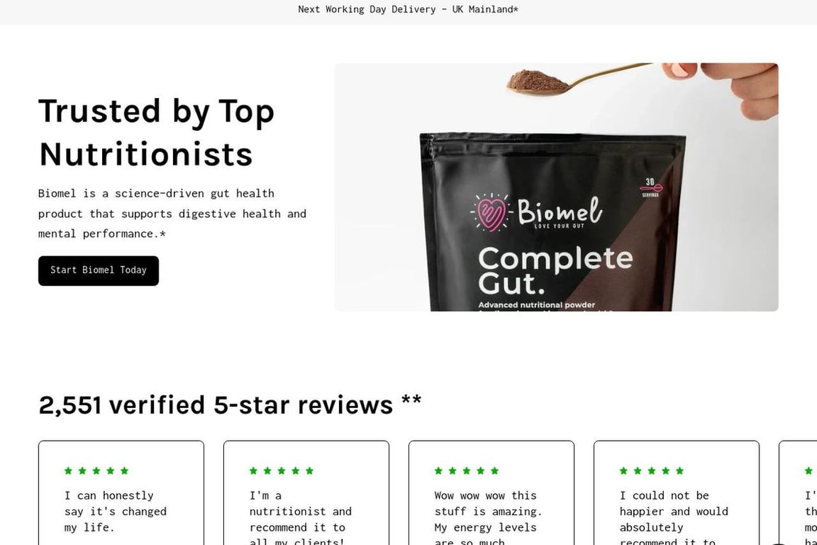Biomel homepage