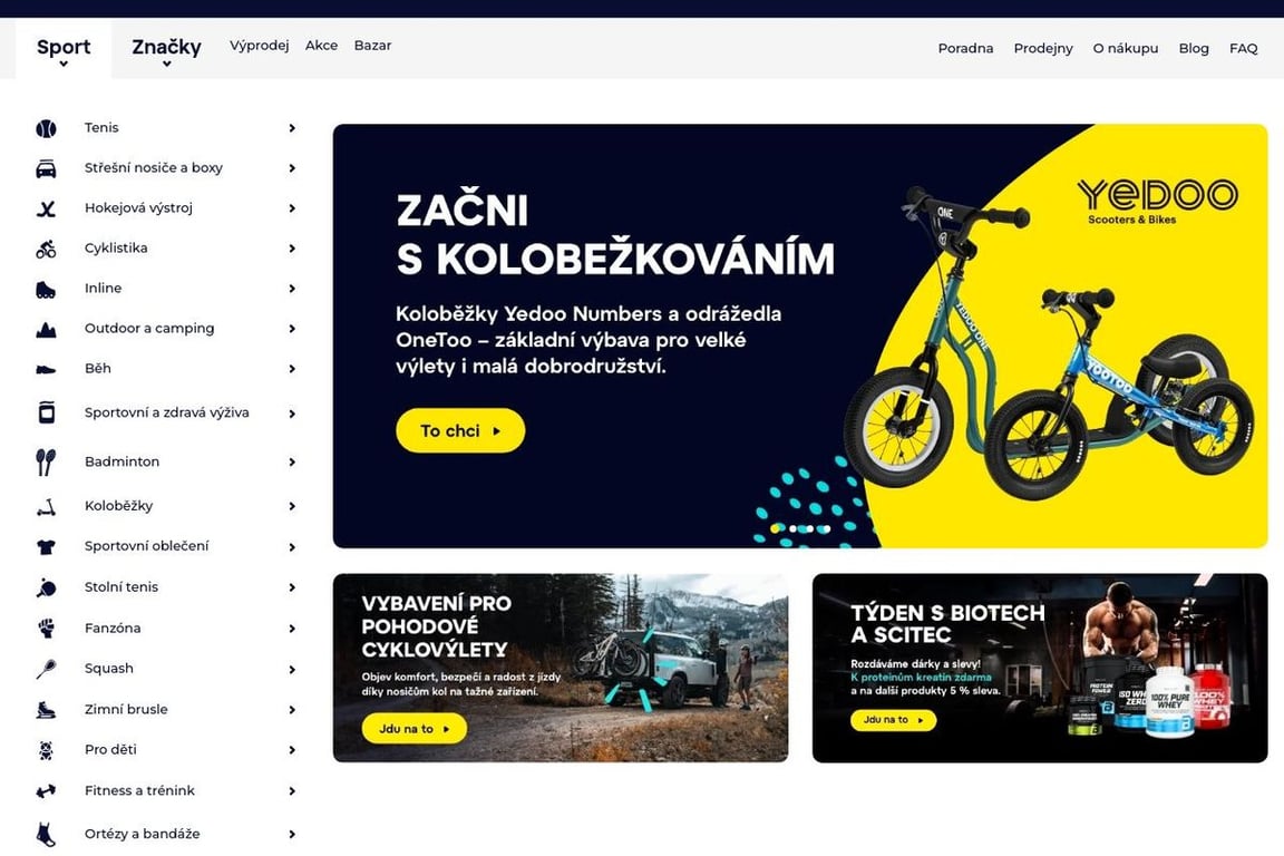 SportObchod homepage