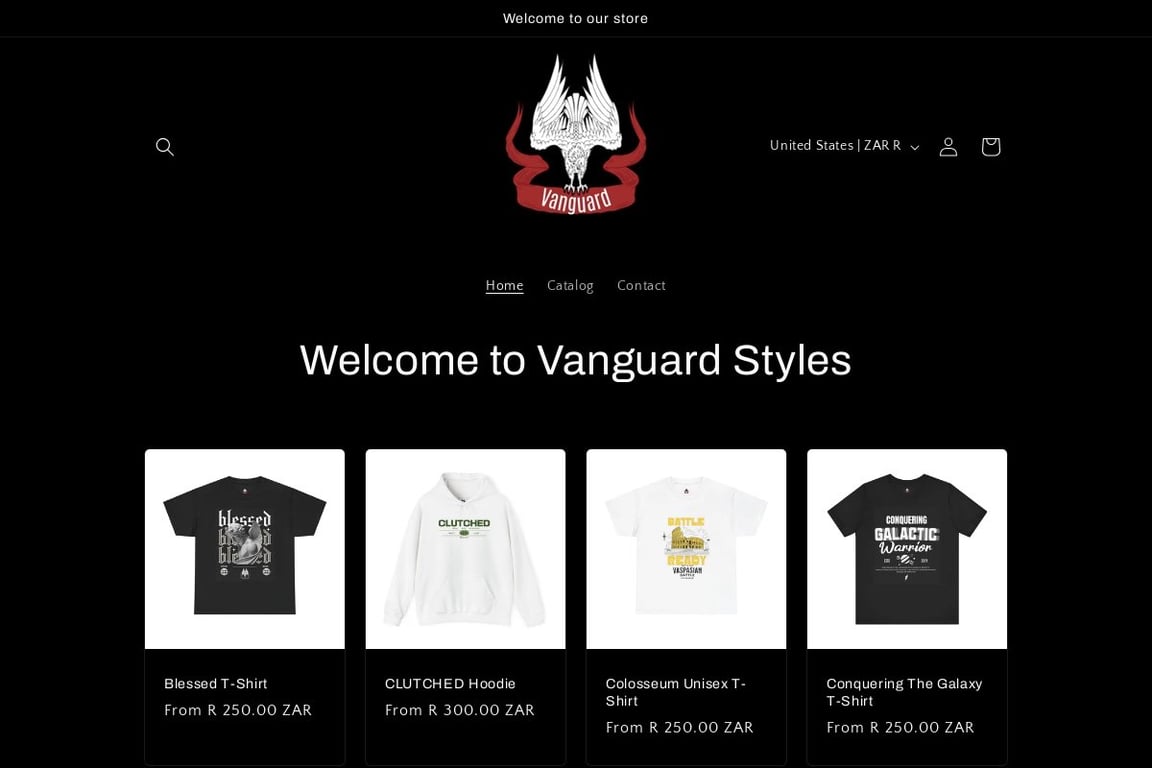 Vanguard Styles homepage