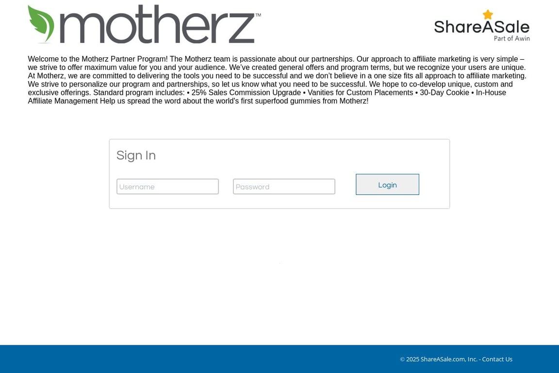 HealthSmart Botanicals affiliate program signup page