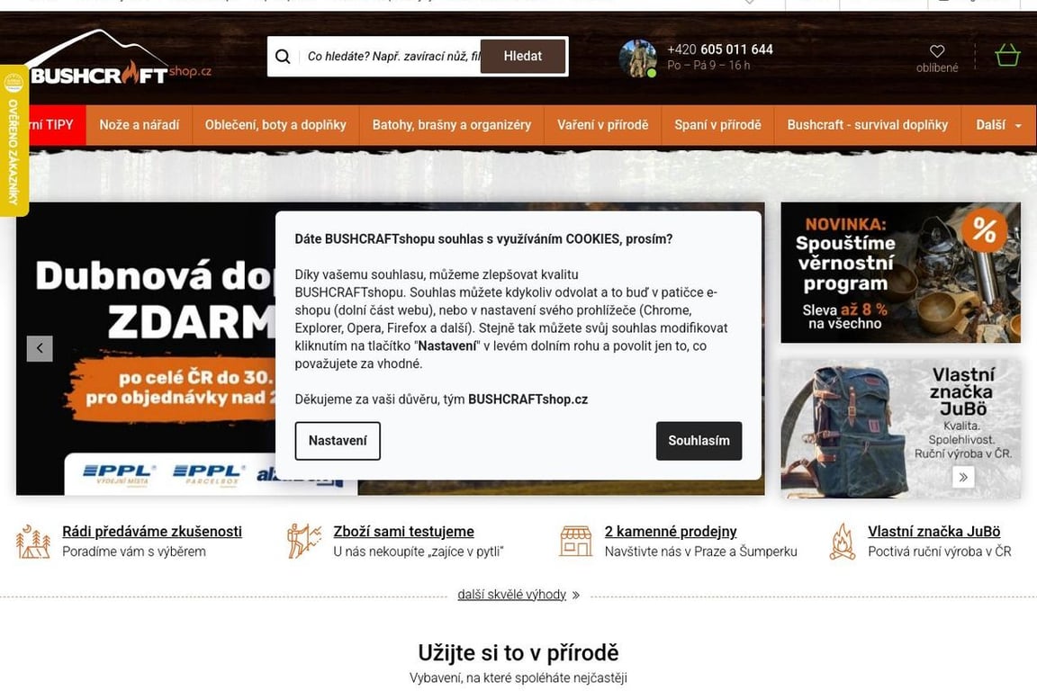 Bushcraftshop homepage