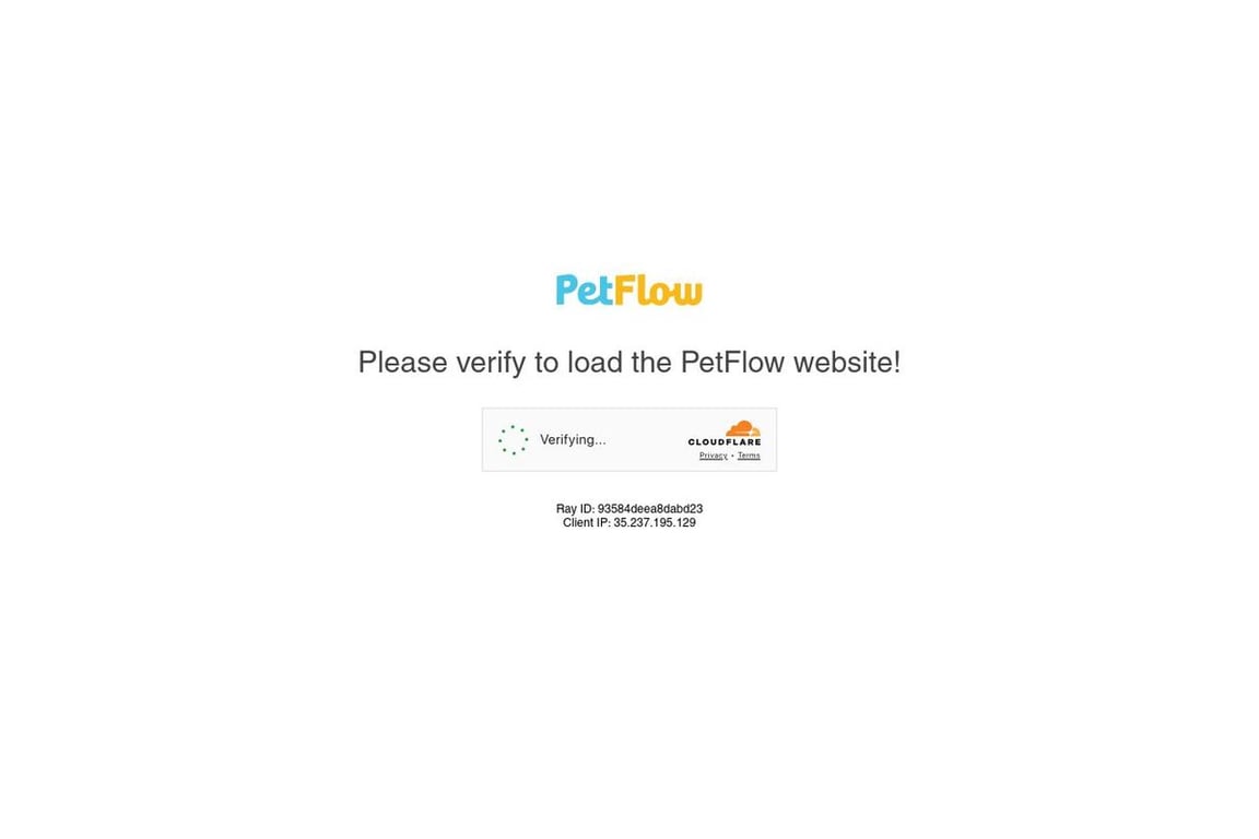 Petflow homepage