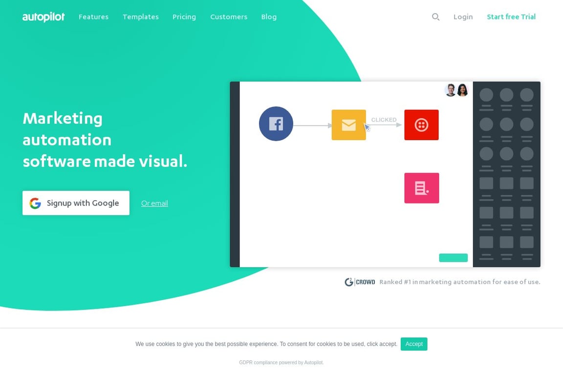 Autopilot homepage
