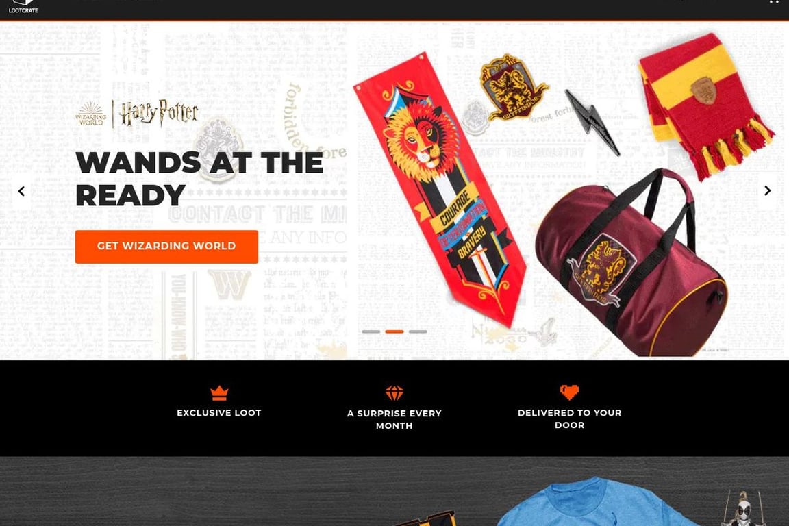 LootCrate homepage