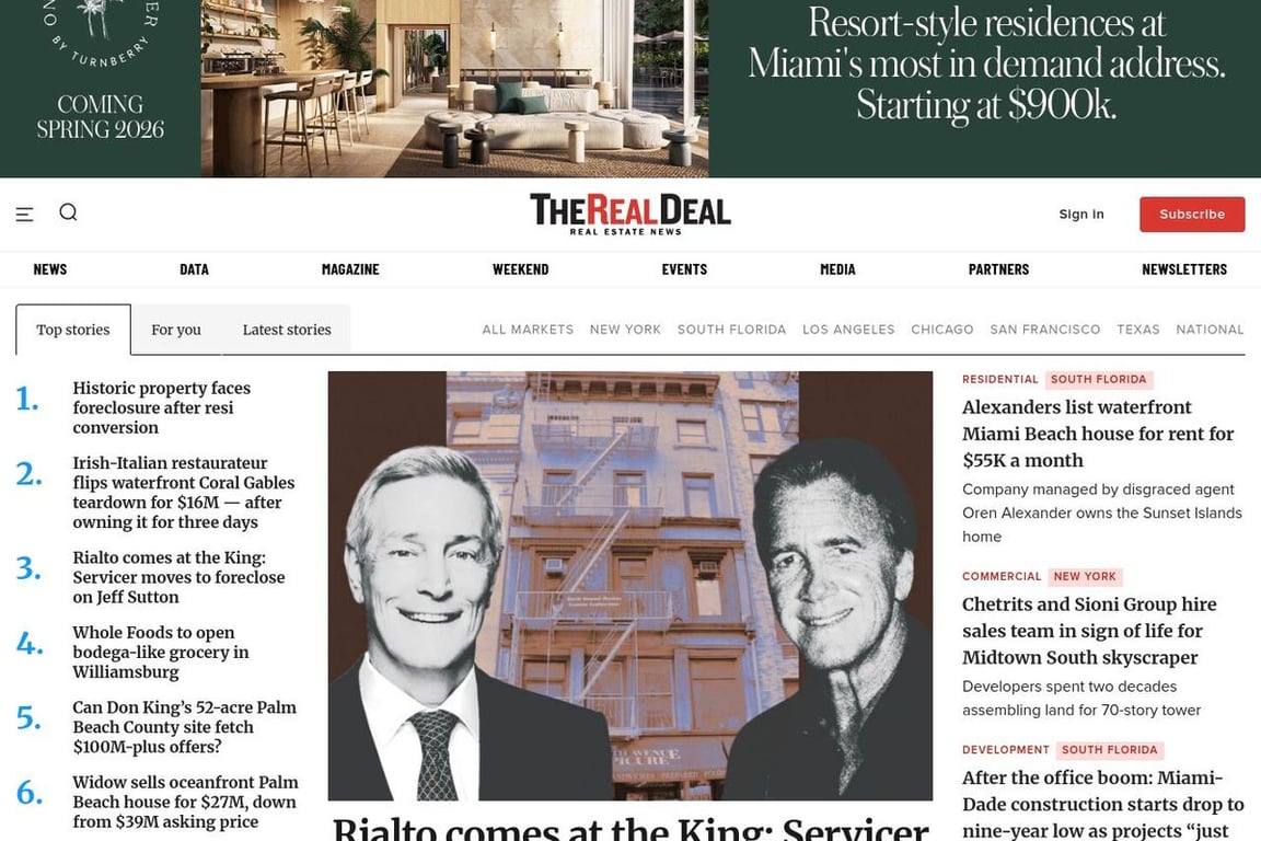 The Real Deal homepage