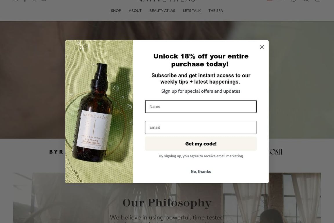 Native Atlas homepage